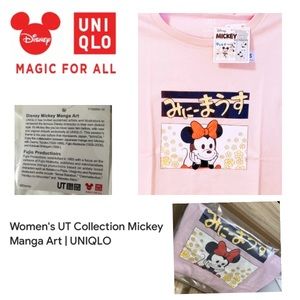 NWT RARE Uniqlo Disney Japanese Minnie- Women T-shirt Size S - みに〜まうす 💕